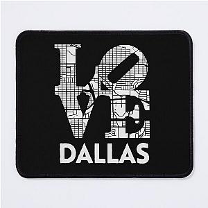 Love Dallas City Map Mouse Pad
