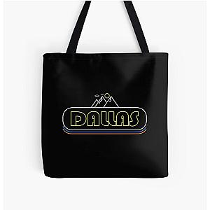 Dallas Texas Neon Lights Hometown Nature All Over Print Tote Bag