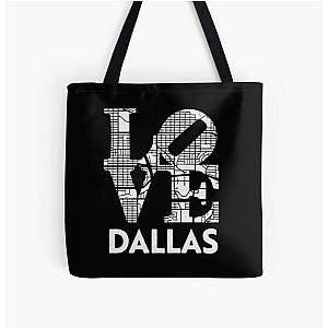 Love City Map from Dallas all over Print Tote Bag