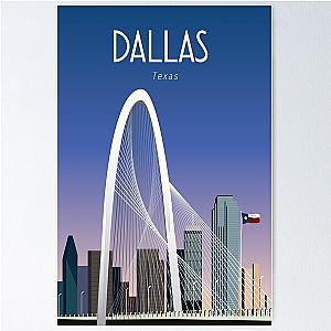 Dallas Texas vintage travel poster