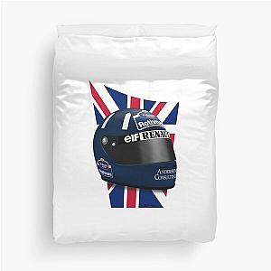 Damon Hill 1996 Helmet Flag Duvet Cover