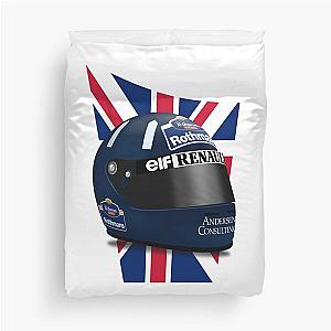 Damon Hill 1996 Helmet Flag Champion Duvet Cover