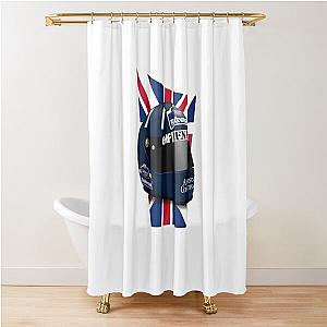 Damon Hill 1996 Helmet Flag Shower Curtain