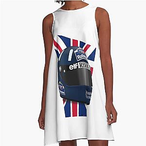 Damon Hill 1996 Helmet flag A-Line Dress
