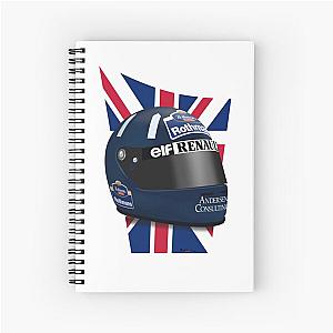 Damon Hill 1996 Helmet Flag Spiral Notebook