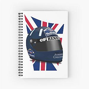 Damon Hill 1996 Helmet Flag Champion Spiral Notebook