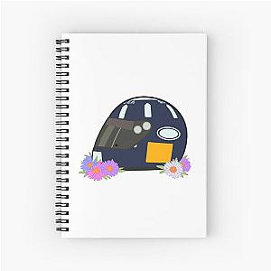 Damon Hill 1993 Helmet Spiral Notebook with Flowers