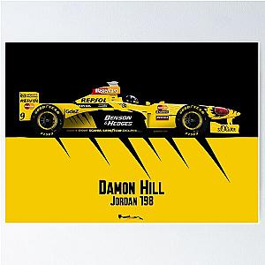 Damon Hill Jordan 198 Poster