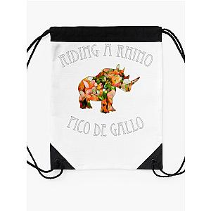 Dance Gavin Dance Riding A Rhino Pico De Gallo Drawstring Bag Premium Merch Store