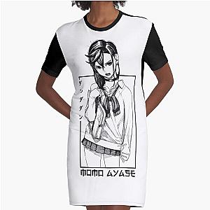 Momo Ayase - Dandadan In Japanese Graphic T-Shirt Dress