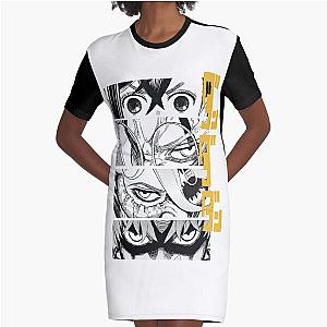 Dandadan Anime Eyes w Kaji  Graphic T-Shirt Dress