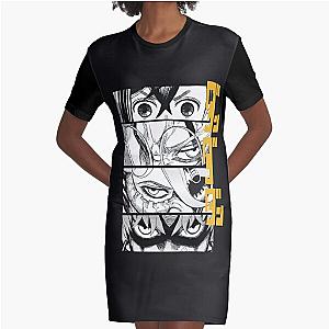 Dandadan Anime Eyes Kaji Graphic T-Shirt Dress