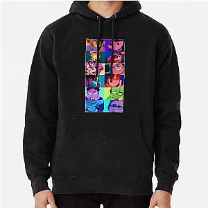 dandadan characters digital graphic Pullover Hoodie