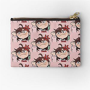 Angry Momo Ayase from Anime Dandadan  Zipper Pouch