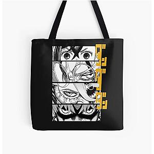 Dandadan Anime Eyes Kaji All Over Print Tote Bag