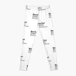 Daniel Caesar Aesthetic Motivational R&B Quote Lyrics Leggings