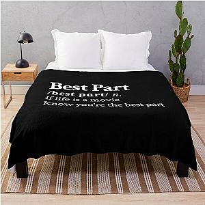 Daniel Caesar Aesthetic Motivational R&B Quote Lyrics Black Throw Blanket