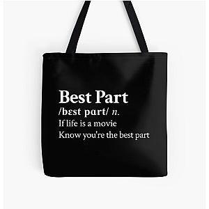 Daniel Caesar Aesthetic Motivational R&B Quote Lyrics Black All Over Print Tote Bag