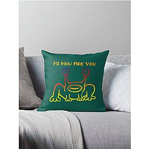 Hi How Are You Shirt Daniel Johnston Album Cover  Austin Texas Keep Austin Weird Frog Mu    Throw Pillow