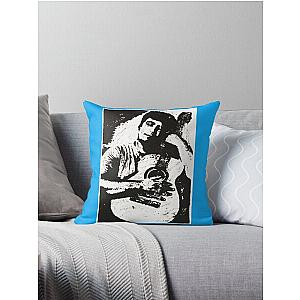 Daniel Johnston with guitar Throw Pillow