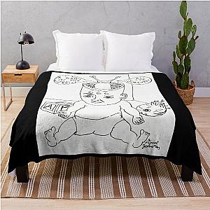 Daniel Johnston Drawing   	 Throw Blanket