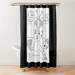 Daniel Johnston Drawing   	 Shower Curtain