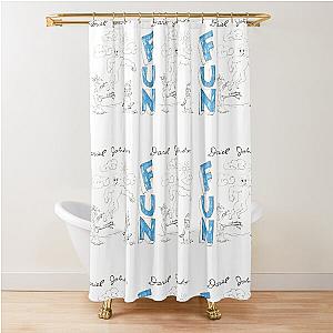 daniel johnston fun vinyl Shower Curtain