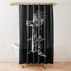 Daniel Johnston  WHITE PRINT Shower Curtain