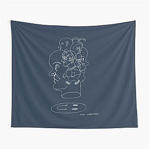 Daniel Johnston drawing 2  WHITE PRINT Tapestry