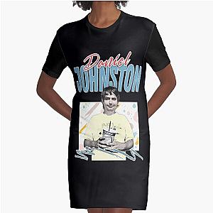 90s Style Aesthetic Daniel Johnston Tribute Design     Graphic T-Shirt Dress