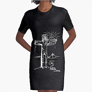 Daniel Johnston  WHITE PRINT Graphic T-Shirt Dress