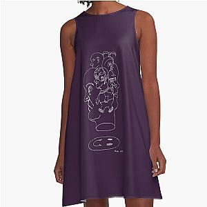 Daniel Johnston drawing 2  WHITE PRINT A-Line Dress