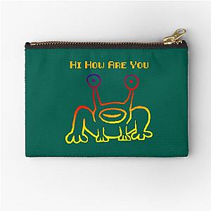 Hi How Are You Shirt Daniel Johnston Album Cover  Austin Texas Keep Austin Weird Frog Mu    Zipper Pouch