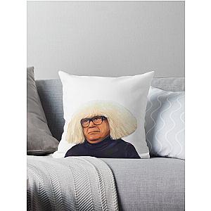 danny devito art, danny devito wig funny Throw Pillow