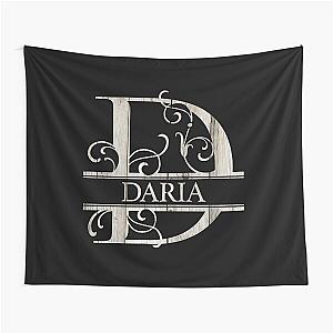 Daria Name - Wood Style  Monogram Letter D The Daria Name Gift For Daria Tapestry