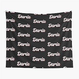 Retro Daria Name Label (Black) Tapestry