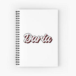 Retro Daria Name Label Spiral Notebook