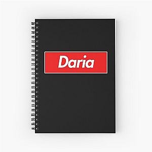 Daria Name Label - Gift For Female Named Daria Spiral Notebook