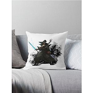 Dark and Darker Female Wizard Throw Pillow