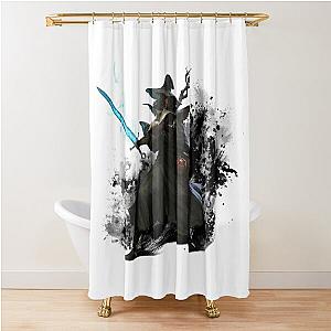 Dark and Darker Female Wizard Shower Curtain