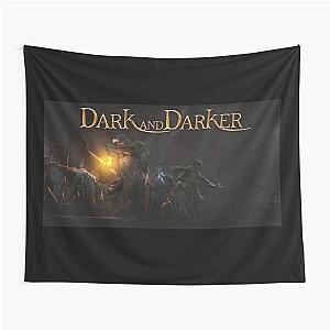 Dark and Darker Logo - Dark and Darker Wizard, DnD Fighter, and DnD Rogue Tapestry