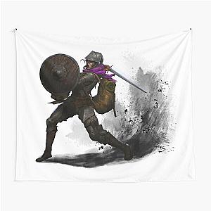 Dark and Darker Female Fighter Tapestry