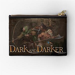 Dark and Darker Art And Logo - Rogue Ranger and Barbarian Party Zipper Pouch