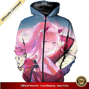 Darling in the Franxx Zip Hoodie 3D Printed Busty Zero Two