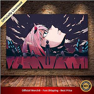 Darling In The Franxx Poster  - Large Size Poster Hiro &amp; Zero Two HD Artwork