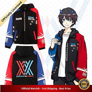 Darling in the Franxx Jacket - Long Sleeve with Zipper &amp; Hooded (Black &amp; White)