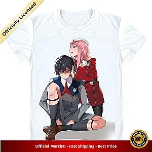 Darling in the Franxx Shirt Zero Two Holding Hiro White