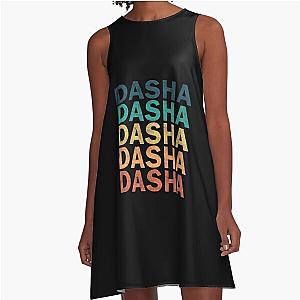 Dasha Name - Dasha Vintage Retro Proud Name A-Line Dress