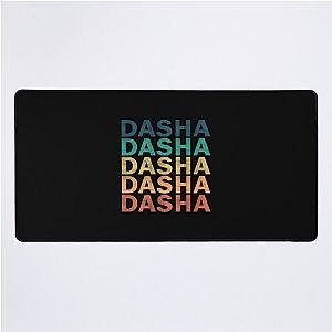 Dasha Name - Dasha Vintage Retro Proud Name Desk Mat