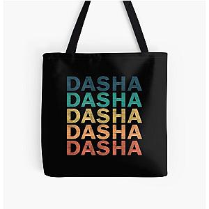 Dasha Name - Dasha Vintage Retro Proud Name All Over Print Tote Bag